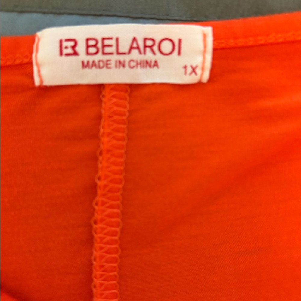 Bright Orange Women's Tunic Top - Picture 3 of 4